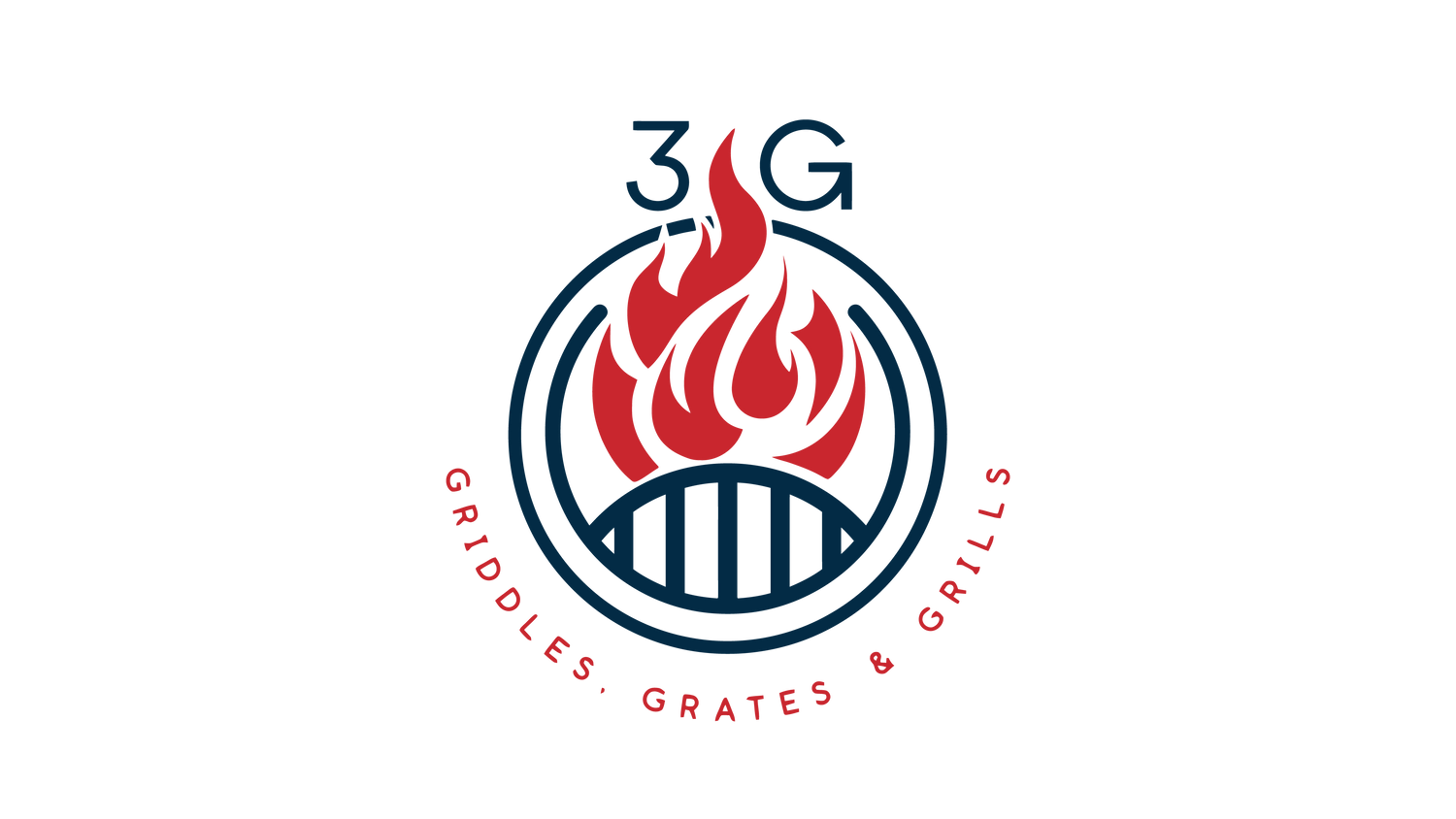 3GBBQTX Griddles, Grates & Grills BBQ Grilling Logo